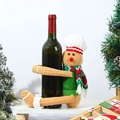 Charmanter Lebkuchenmann Weinflaschenhalter mit Kochmütze für die Weihnachtsdeko - Lebkuchenmann Grüne Vorhangschnalle