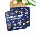 Space and planets bold and easy coloring book for kids with astronauts and rockets - Space & Planet (TS04-Space & Planet)