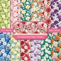 6x6 inch rose patterned scrapbooking paper sheets for DIY albums and handmade card making - R2302a 24 Sheets
