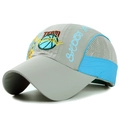 Breathable mesh baseball cap in grey and blue with TEAM Basketball embroidery - Gray