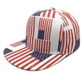 Casquette snapback à bord plat avec imprimé drapeau américain vintage style hip-hop - M (56-58cm) / Style de Drapeau Américain (2#)
