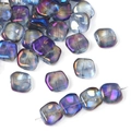 Irregular square iridescent glass beads in blue purple gradient for DIY jewelry making - Gradient Multicolor 5