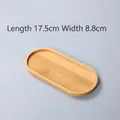 Oval bamboo tray variant with raised edges measuring 17.5cm by 8.8cm for DIY crafts - Oblong Shape 17.5*8.8cm