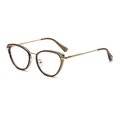 Golden brown oversized cat-eye sunglasses with metal frames and vintage chic style - Tea Gold Frame Anti-Blue Light