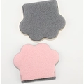 Cat paw sponge facial cleansers in gray and pink colors for soft face washing - XL Cat Paw Cleansing Puff / Milk Grey Pink