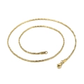 Golden stainless steel twisted snake chain necklace with lobster clasp closure - 500mm x 1.5mm / Gold