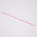 Pink transparent Tritan reusable straw with spiral texture and anti-drop ring buckle - Light Pink