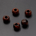 DIY jewelry beads in red and black natural obsidian stone with central hole for crafting - 1 Piece / Mahogany Obsidian