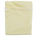 Waterproof pale yellow diaper storage bag with zipper and snap handle for strollers - 15*18cm / Light Yellow