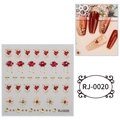 5D Soft Gel Nail Stickers Cute Red Heart Star Cross DIY Manicure Decals RJ-0020! - Cartoon Sticker (RJ-0020) / 60X60mm
