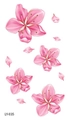 Adesivi per tatuaggi con fiori di ciliegio rosa sfumati, stile elegante, modello LY-035 - Stile Ciliegio Rosa Sfumato (LY035)