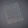 Holographic 3D adhesive nail art stickers with metallic A-Z letters, model M-146 - Holographic Laser
