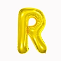 Golden foil balloon in letter R shape for birthday party and wedding decorations - 16-inch Gold Slim Letter Aluminum Foil Balloon (r)