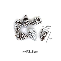 Set of 6 white painted decorative pine cones for Christmas crafts, size 4x2.3cm - 4*2.3cm
