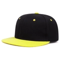 Gorra de béisbol de visera plana en negro y amarillo con acabados de alta calidad - Ajustable / Negro Amarillo