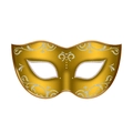 Golden half-face masquerade mask with silver glitter patterns for party carnival events - Carnival - Noble Whisper