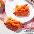 Miniature resin bread basket model for DIY crafts, size 2.8cm by 2cm, realistic detail - Bread Basket