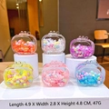Detail of colorful snowflake quicksand charms in multiple pastel shades with dimensions - Quicksand TV / No Buckle (Mixed)