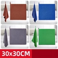 Lot de 10 chiffons de nettoyage en microfibre de couleurs assorties mesurant 30x30cm - Couleurs Mixtes 30x30CM Épaissi (10 Pièces)