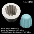 Cannele shape silicone succulent flower pot mold for DIY baking and gypsum crafts - Gray