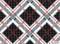 Nail art sticker with black, white and red plaid check pattern design, model WG4021 - WG4021