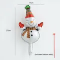 Cute snowman aluminum foil balloon for Christmas with included red support stick - Snowman Balloon / 17x27cm (10Pcs/Pack, Includes stick)
