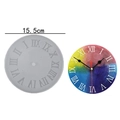 Molde de silicona redondo para reloj con números romanos, 15,5 cm de diámetro para resina - Números Romanos (Grande)