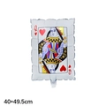 Queen of Hearts playing card foil balloon for casino themed party decor 40x49.5cm - Queen of Hearts
