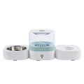 3-in-1 modular pet feeder with stainless steel bowl and green water dispenser - Water Dispenser with Single Bowl (Green)