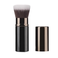 Retractable cat paw makeup brush with soft dual-tone bristles and rose gold ferrule - Small Patchwork Color Flat Style