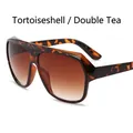 Fashion oversized tortoiseshell sunglasses with brown gradient lenses for women and men - Tortoise