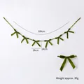 Banner de 180cm con lazos de terciopelo verde para decoración navideña y de fiestas - Guirnalda de Lazos Verde Claro