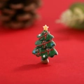 Miniature Christmas tree resin flatback with yellow star and colorful dots for DIY crafts - No.15 Christmas Tree A