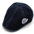 Detalle de gorra plana de lona azul marino con costuras a contraste y bordado retro 1989 - M (56-58cm) / 04 Azul Marino