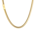 Collar de cadena de serpiente dorada de 8mm en acero de titanio pulido para hombres - Collar 5mmx65cm / Dorado