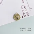 Vista dettagliata del ciondolo placcato oro 21x18mm con raffinato design a conchiglia - 4# Motivo Marino Oro