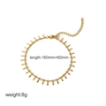 Bracciale in acciaio inossidabile placcato oro 18k con maglie strutturate e catenella - Stile Bracciale (TB5049)