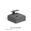 Gray microfiber earring display stand with T-shape support and minimalist design - Grey Earring Base