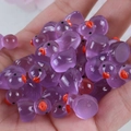 Miniature purple translucent resin ducks for DIY crafts and micro landscape decoration - Deep purple