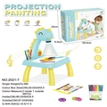 Blue and yellow deer projection painting table toy set for children with accessories - Blue Dinosaur Projector Table