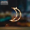 Lampada a LED a forma di luna a luce calda per decorazioni natalizie per finestre - Stile Luna