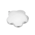 Pendente a forma di fiore a cinque petali in acciaio inossidabile argento lucido - Colore Acciaio (KLJ260-Z)