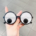 Funny black round cartoon sunglasses with googly eyes for parties and photo props - Black Funny Eyeballs