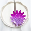 Gradient purple flower hair claw clip for women in sunflower style and glossy finish - Gradient Purple (Sunflower)