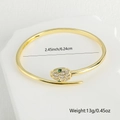 Vergulde slangenarmband met groene steenogen en witte zirkonia-accenten - Stijl 2
