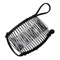 Classic black metal banana hair clip and styling comb tool on a clean white background - 20 Teeth / Black