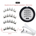 CHN2-4 28mm natural magnetic eyelashes set with case and white applicator tool - CHN2-4 Style With White Applicator Set