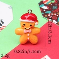 Detailed macro view of gingerbread man resin charm with dimensions and weight metrics - 29# Smile Gingerbread Man