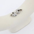 Orecchini minimalisti in acciaio inossidabile argento con design a lava irregolare - Color Acciaio