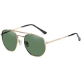 Classic aviator sunglasses with gold metal frame and dark green polarized lenses - Gold Frame Dark Green Lens